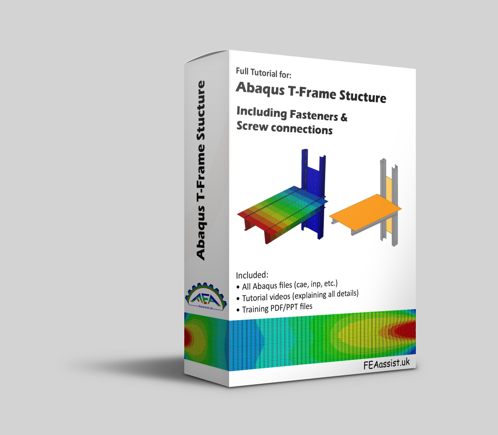 Abaqus T-Frame Structure Tutorial | Abaqus Screw Modeling, Abaqus Bolt Connection