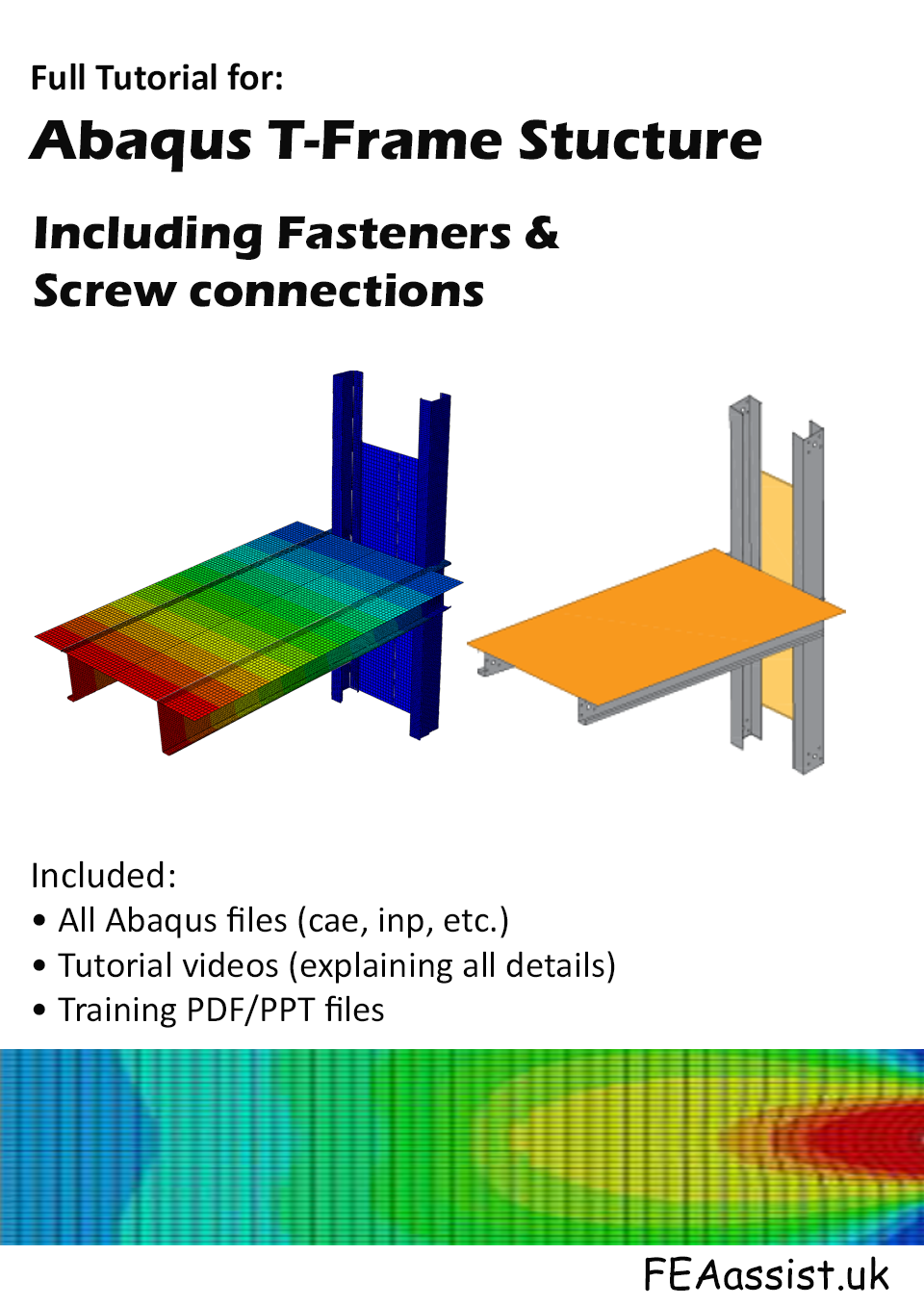 Abaqus T-Frame Structure Tutorial | Abaqus Screw Modeling